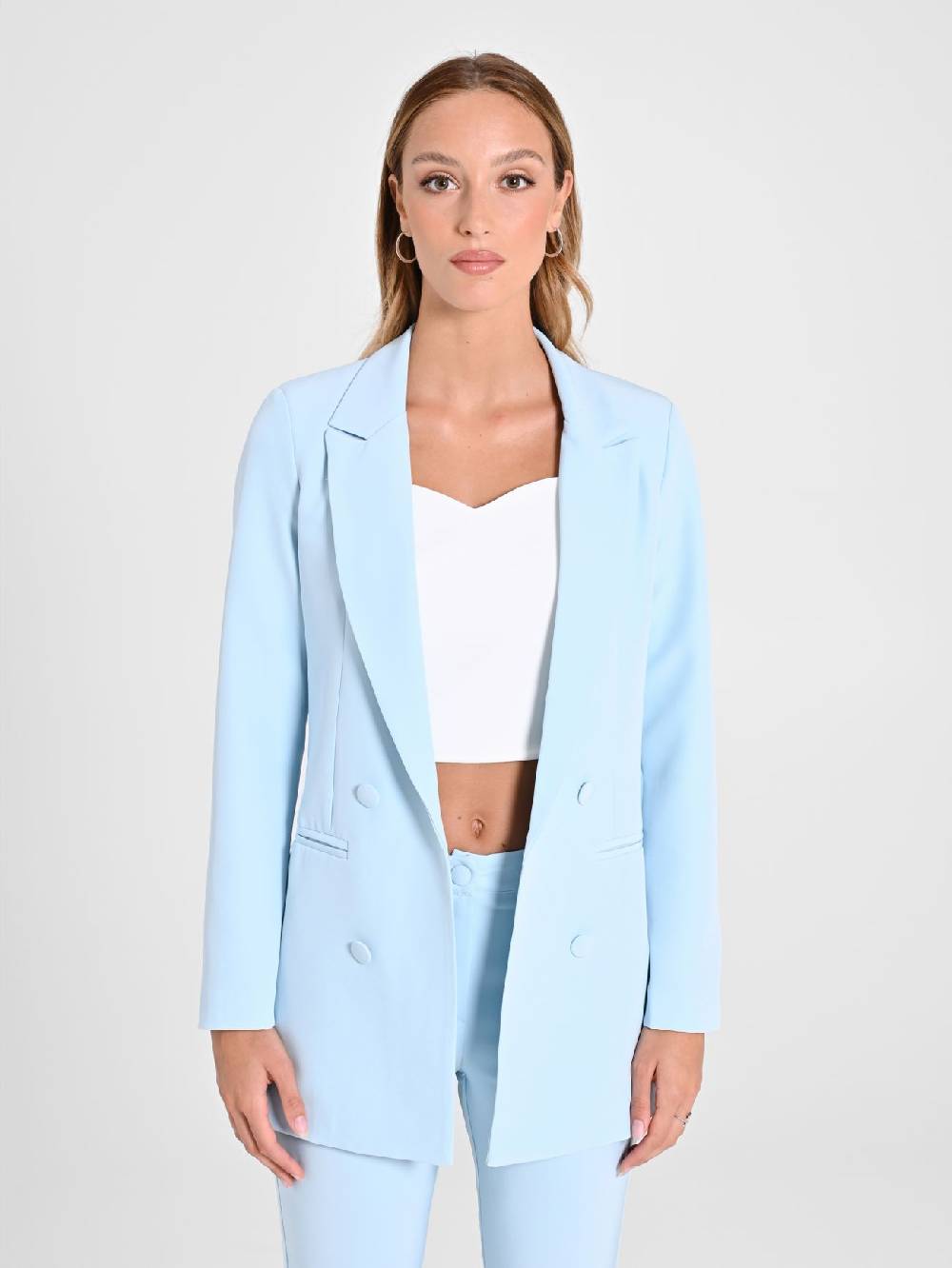 Rinascimento Giacca Doppiopetto Azzurra