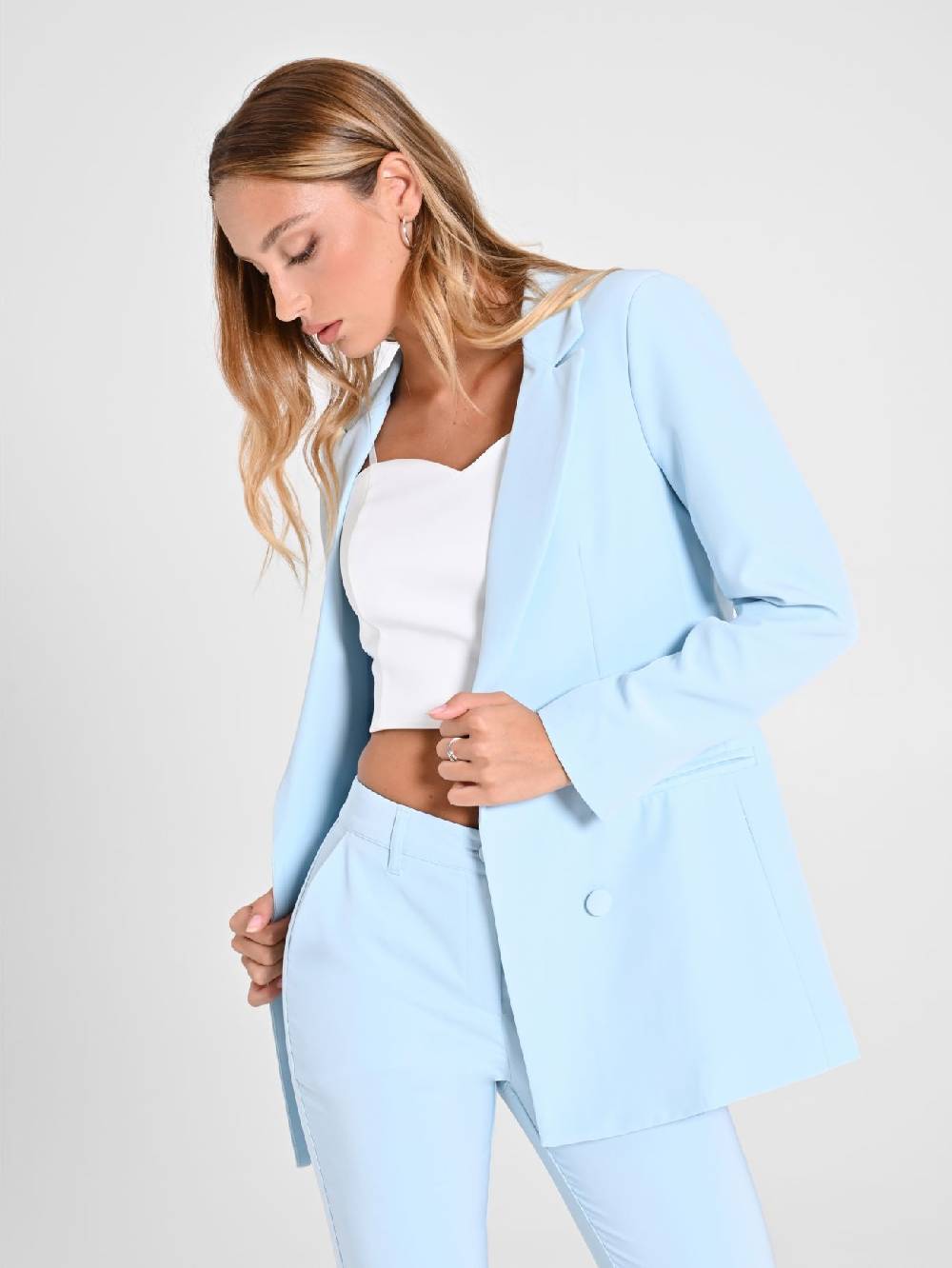 Rinascimento Giacca Doppiopetto Azzurra