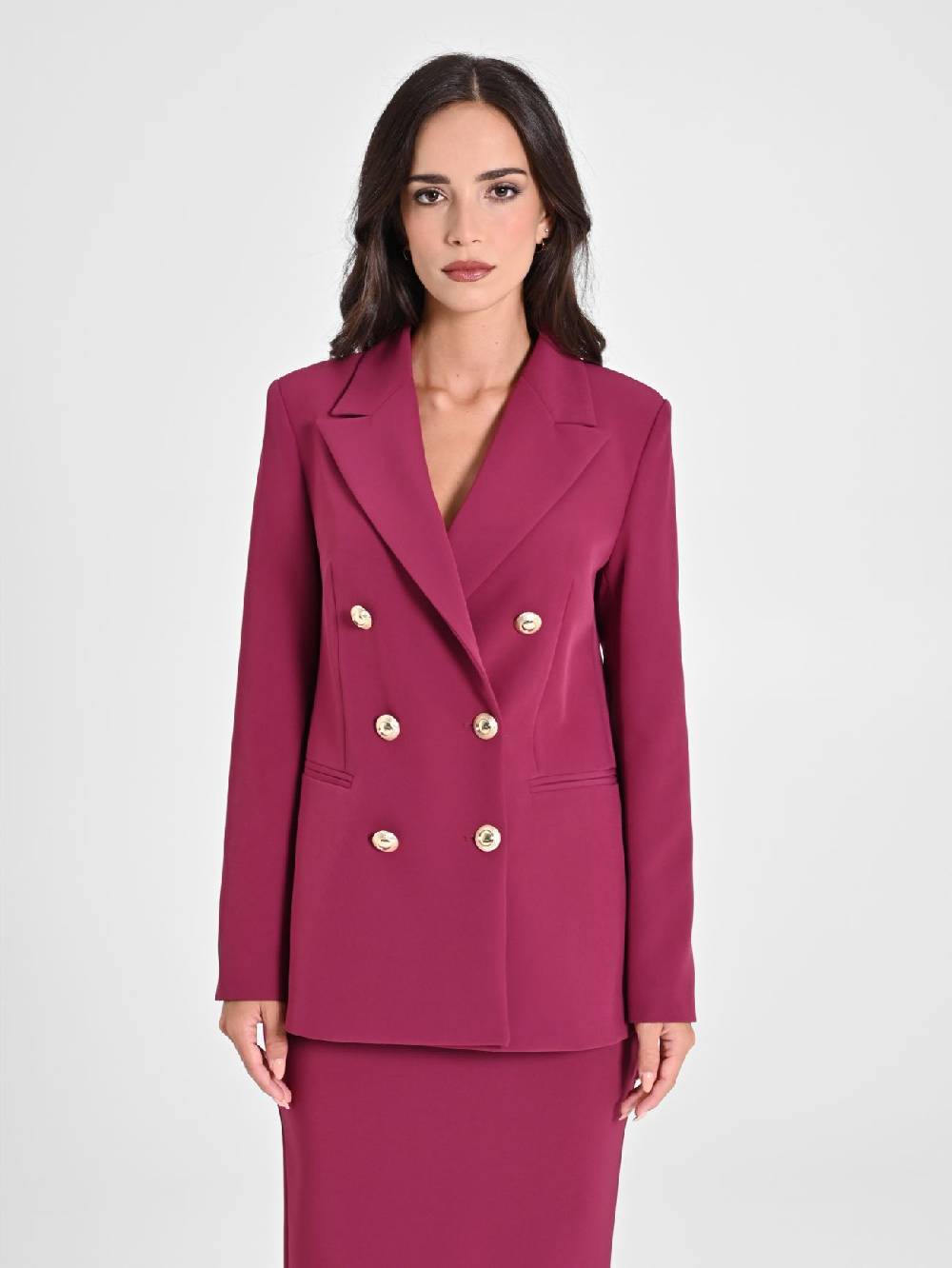Rinascimento Giacca Doppiopetto Bordeaux Donna