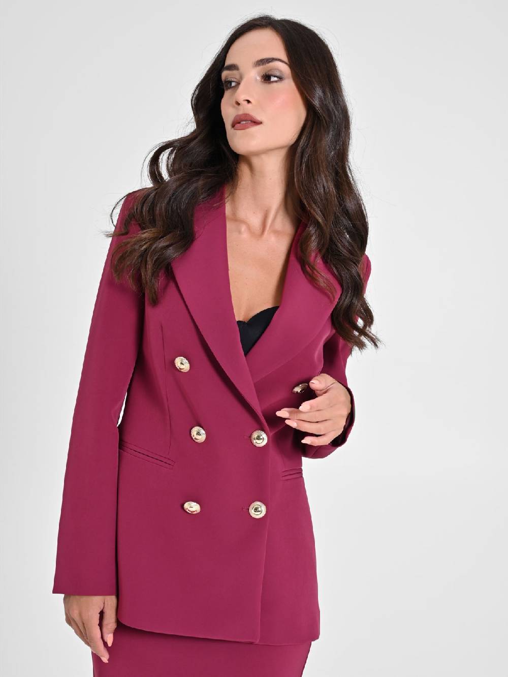 Rinascimento Giacca Doppiopetto Bordeaux Donna