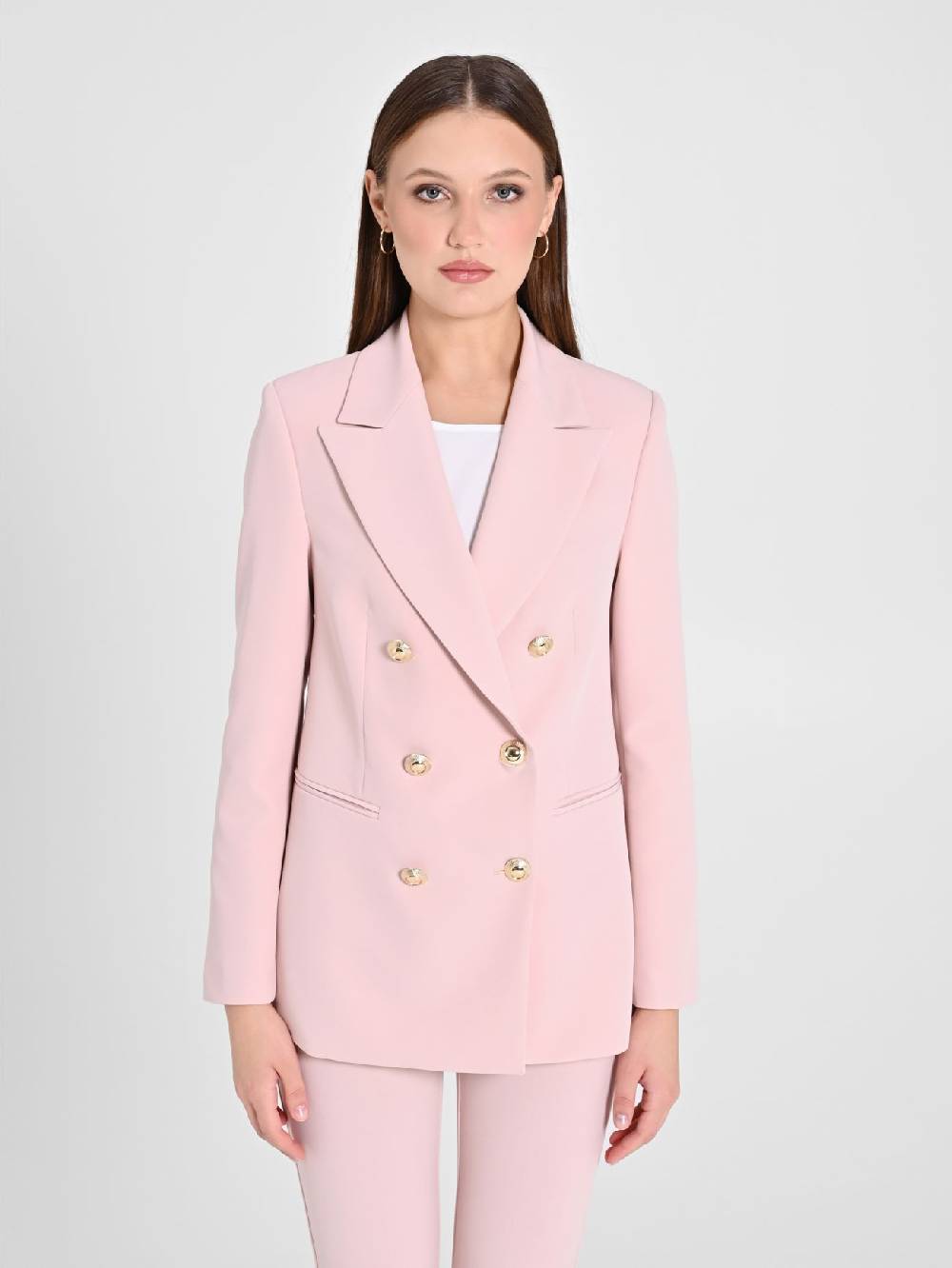 Rinascimento Giacca Doppiopetto Rosa Donna