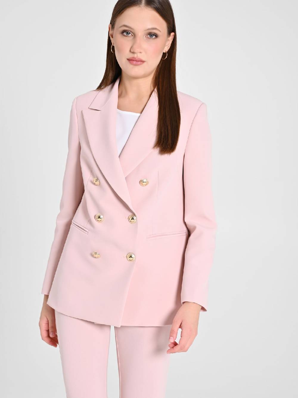 Rinascimento Giacca Doppiopetto Rosa Donna