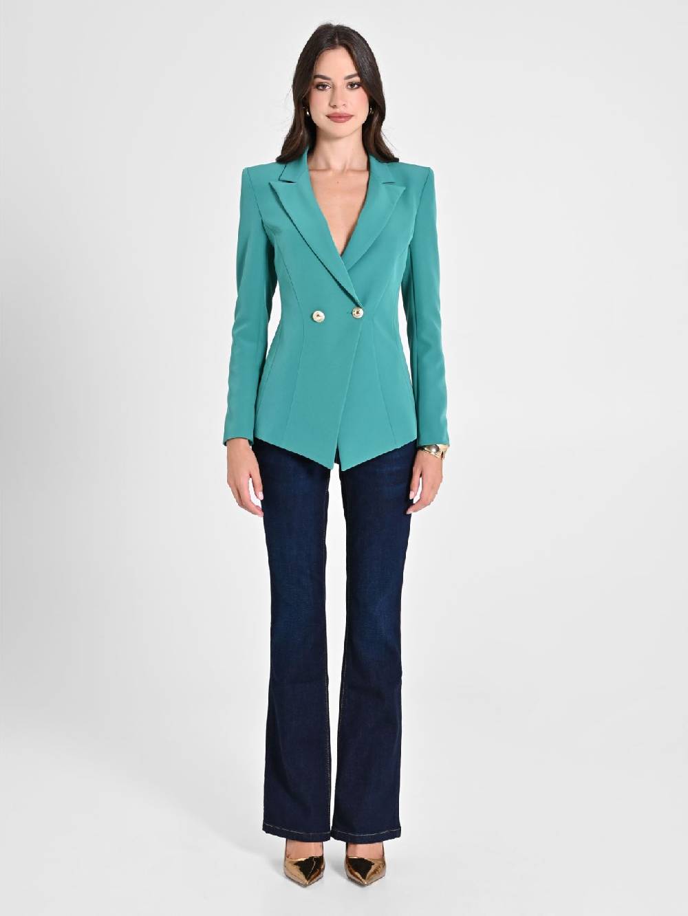 Rinascimento Giacca Doppiopetto Verde Giada