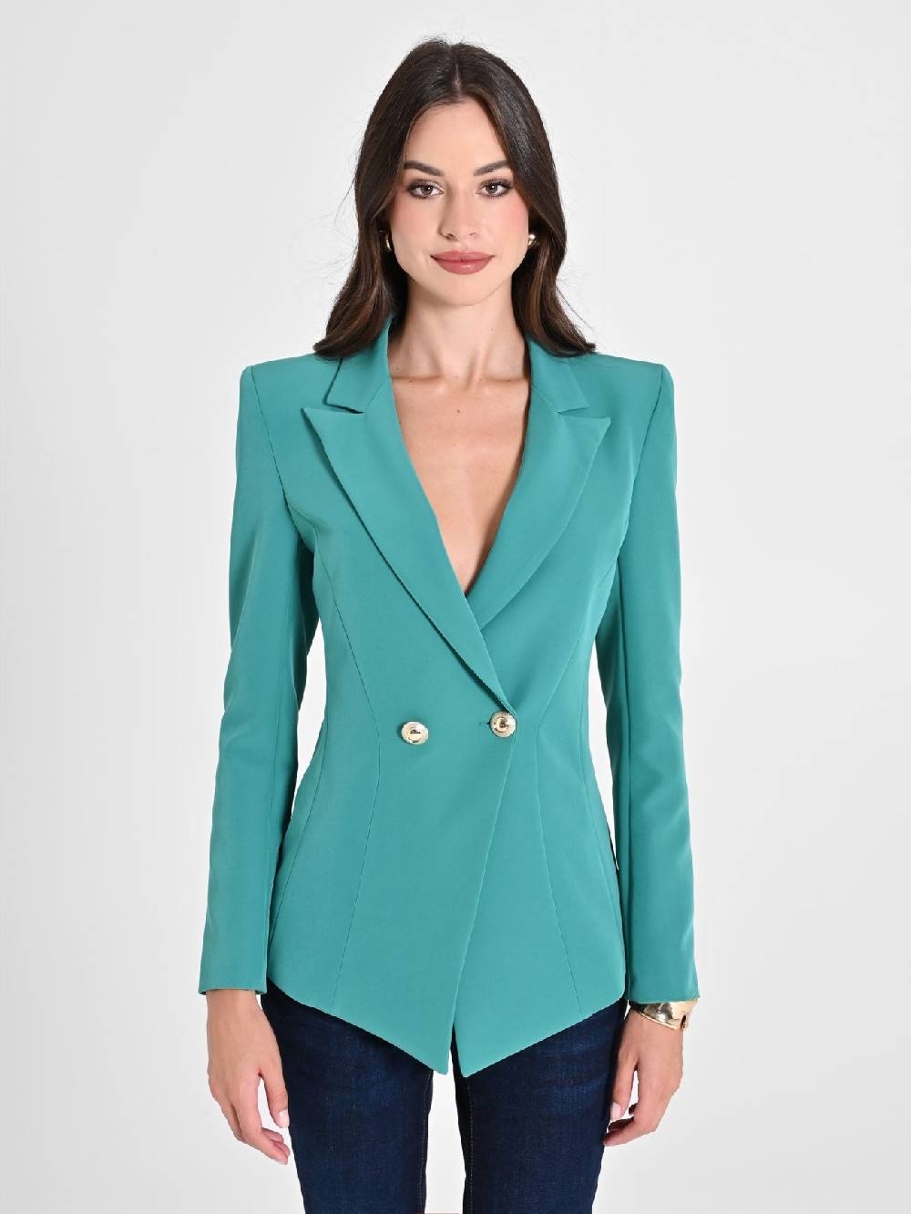 Rinascimento Giacca Doppiopetto Verde Giada