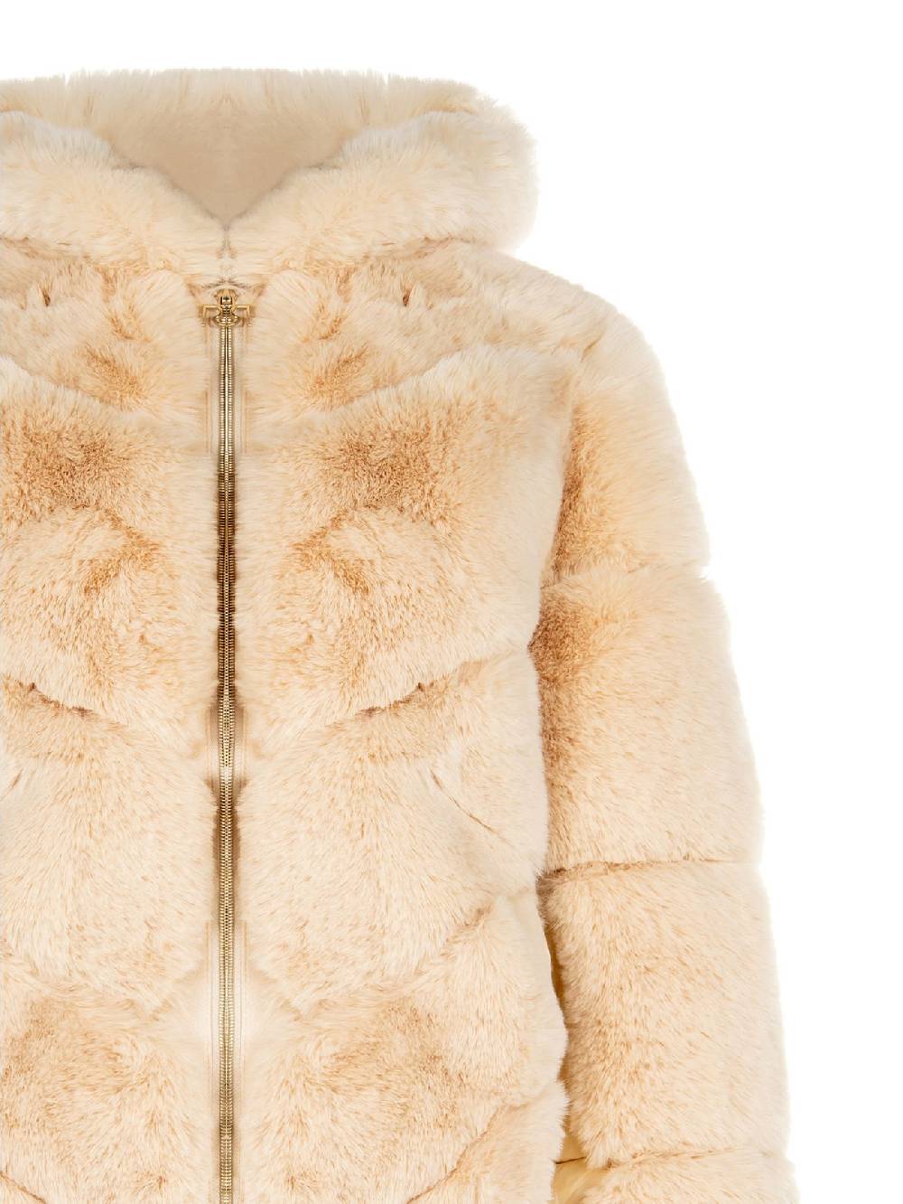 Rinascimento Giacca Effetto Pelliccia Beige