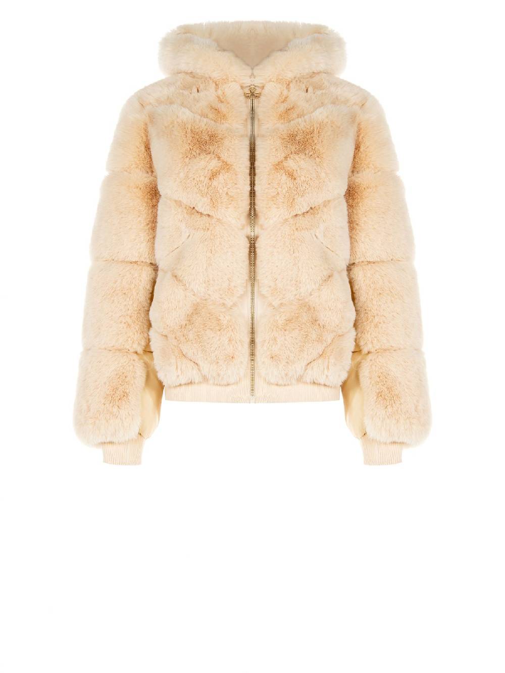 Rinascimento Giacca effetto Pelliccia Beige
