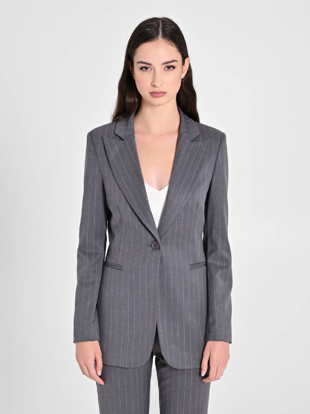 Rinascimento Giacca Grigia Gessata