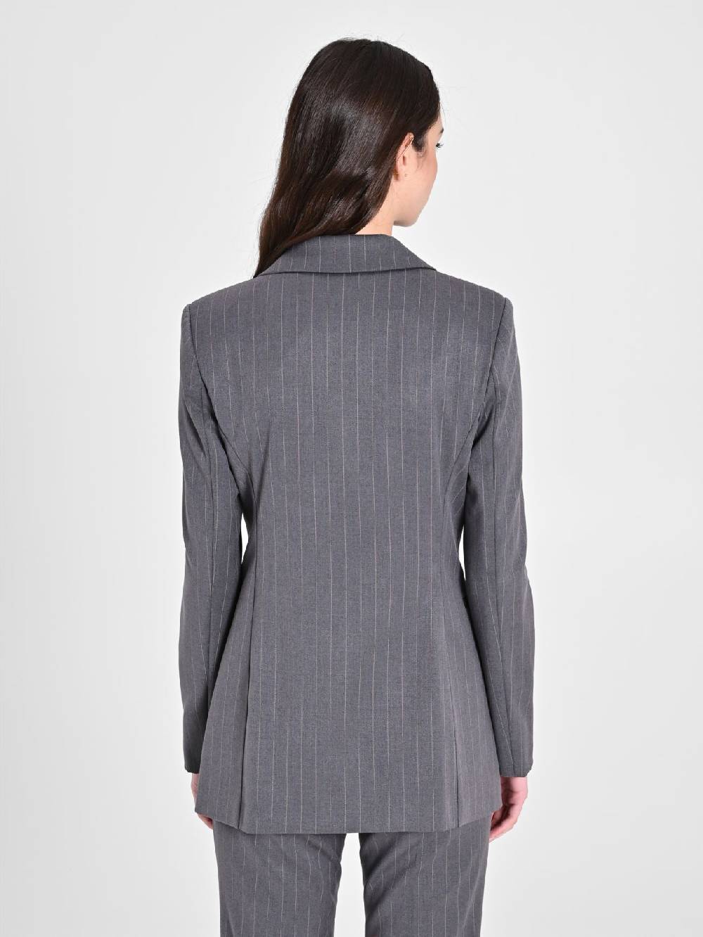 Rinascimento Giacca Grigia Gessata