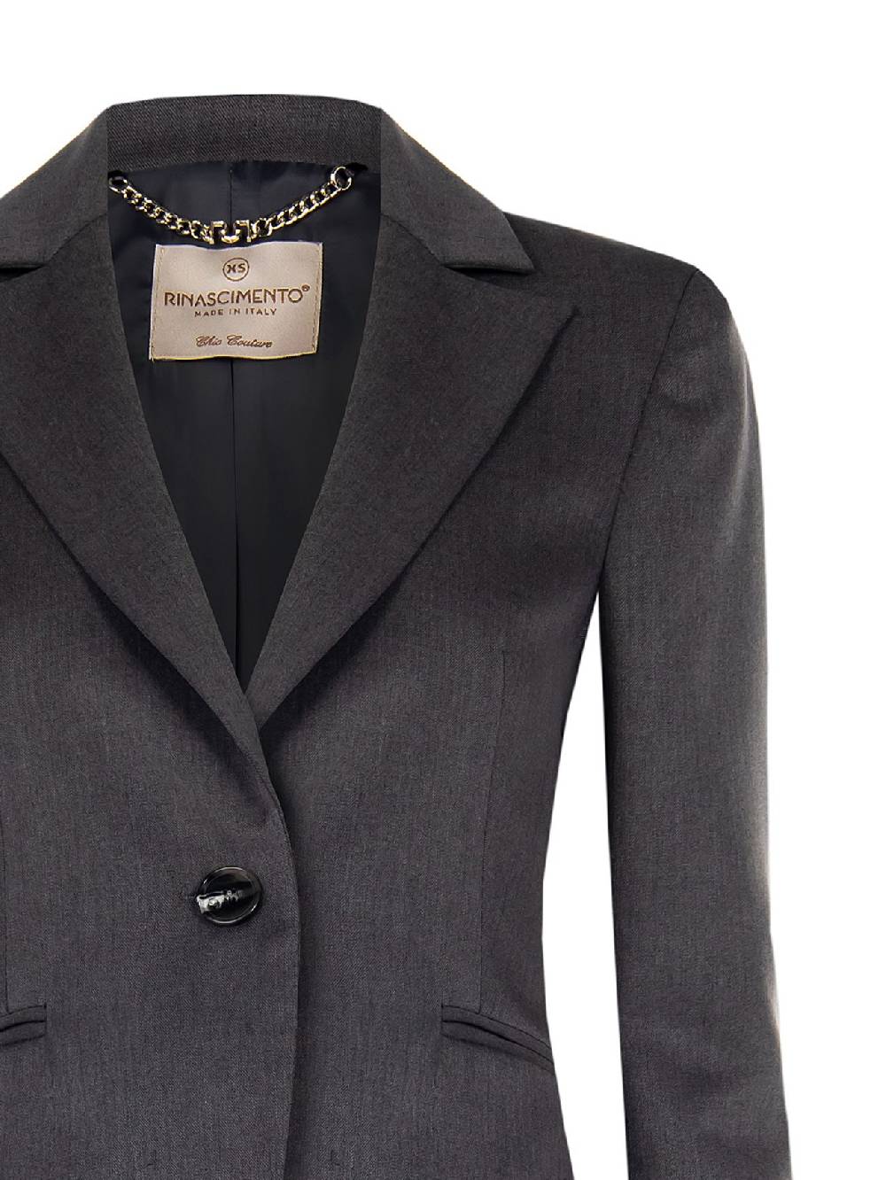 Rinascimento Giacca Grigia Monobottone