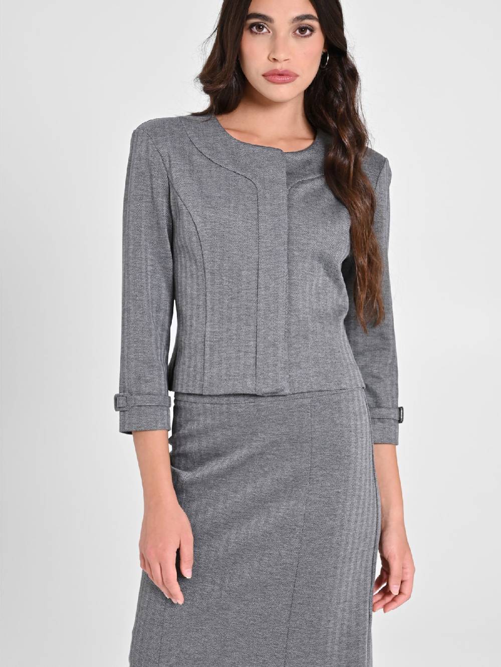 Rinascimento Giacca in Tessuto Spinato