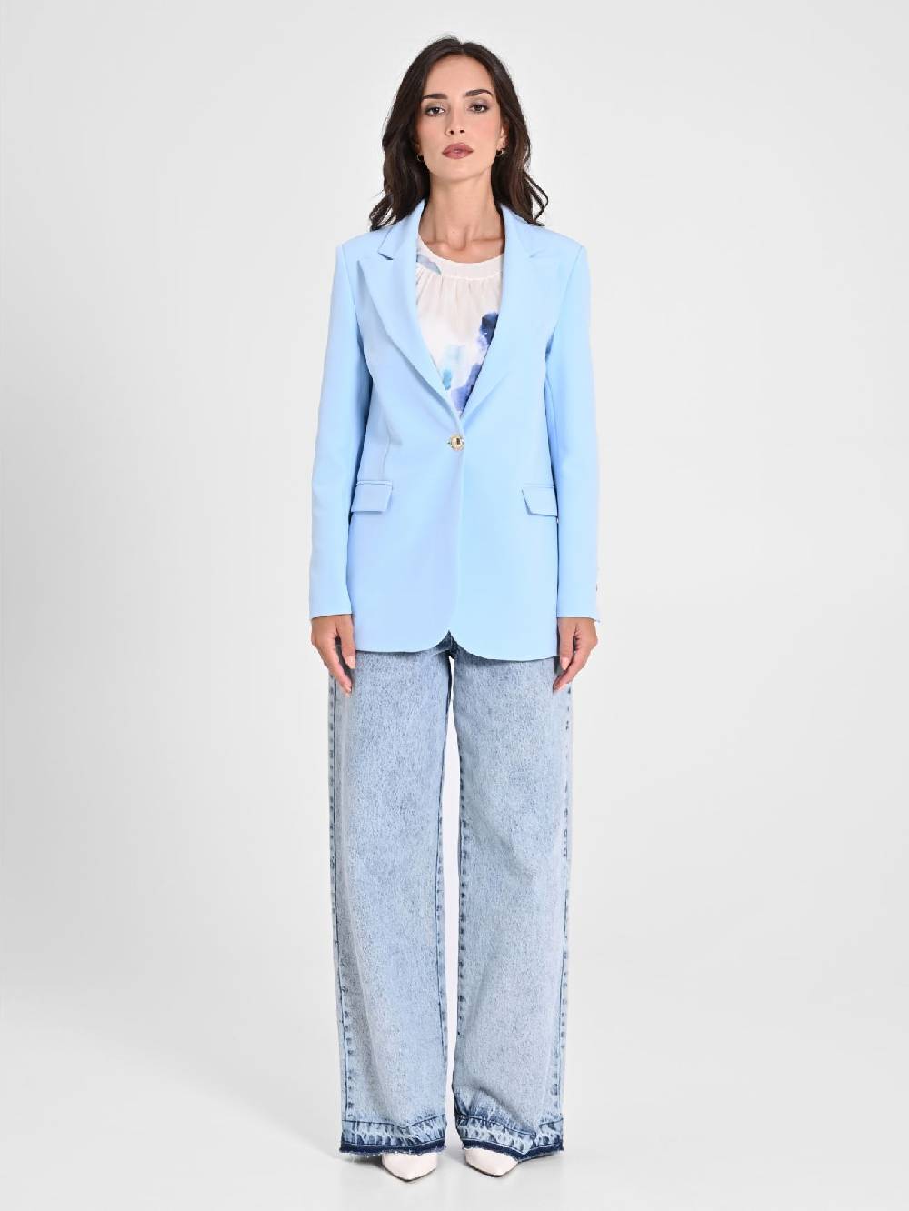 Rinascimento Giacca In Tessuto Tecnico Azzurra