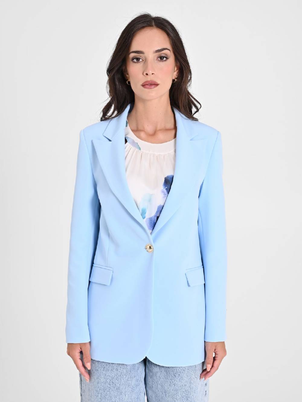 Rinascimento Giacca In Tessuto Tecnico Azzurra