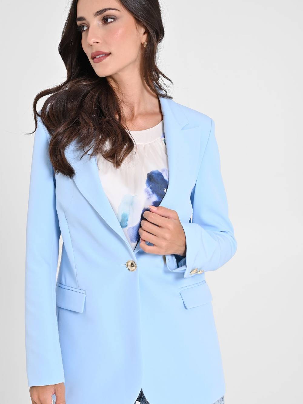 Rinascimento Giacca in Tessuto Tecnico Azzurra
