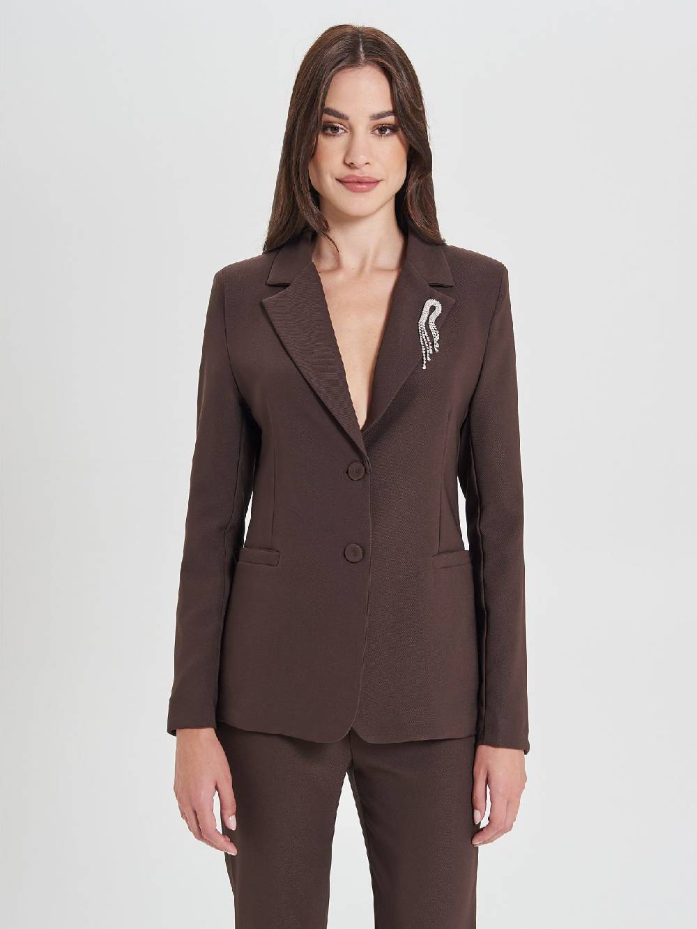 Rinascimento Giacca Marrone In Cadi Operato