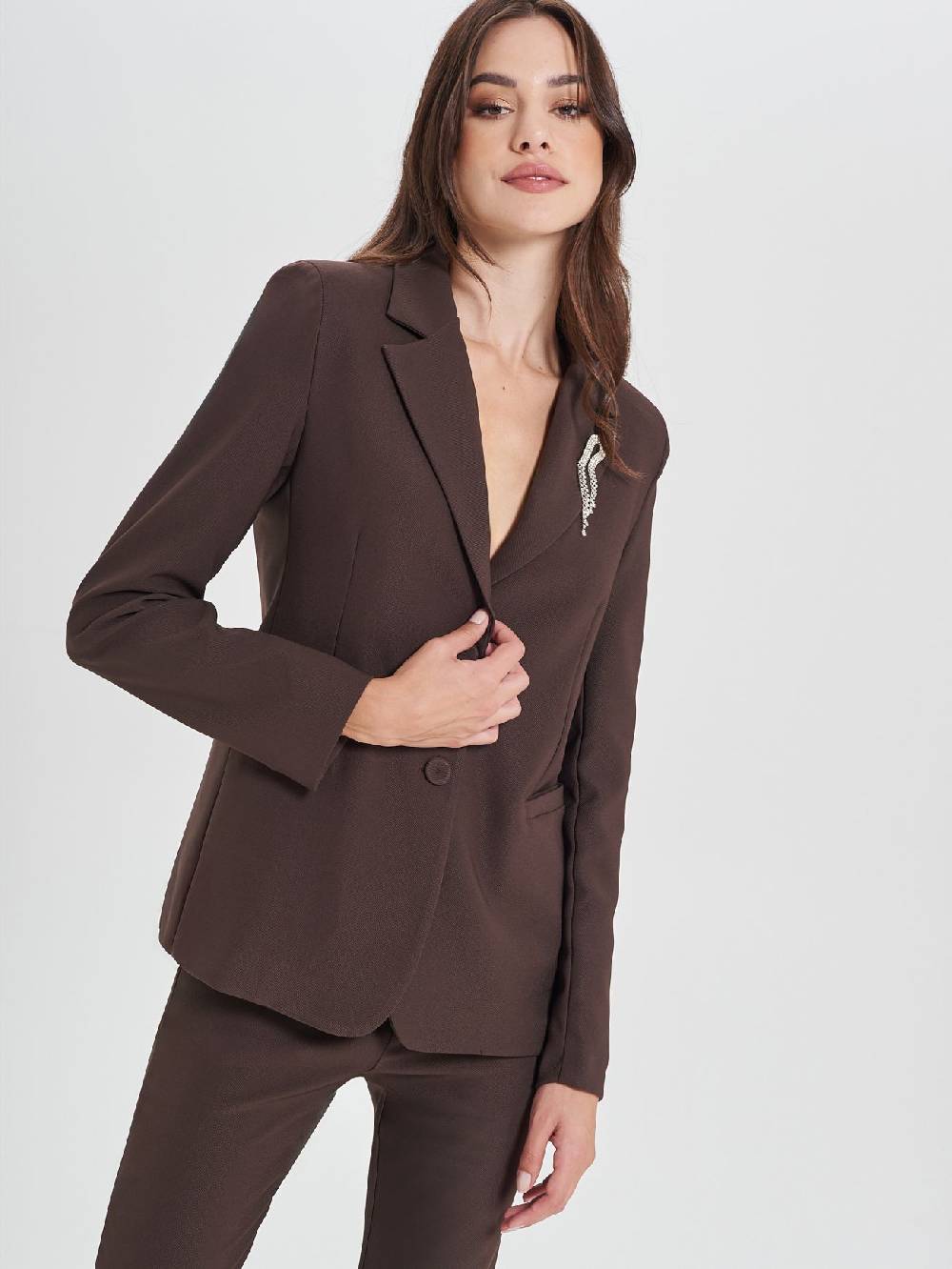 Rinascimento Giacca Marrone in Cadi Operato