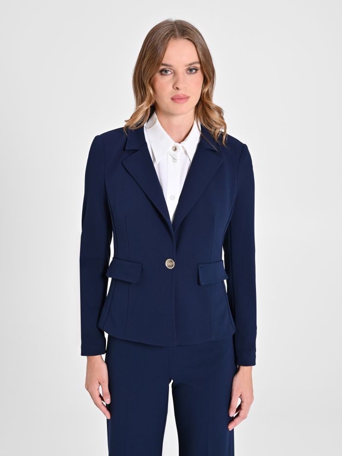 Rinascimento Giacca Monobottone In Scuba Crèpe