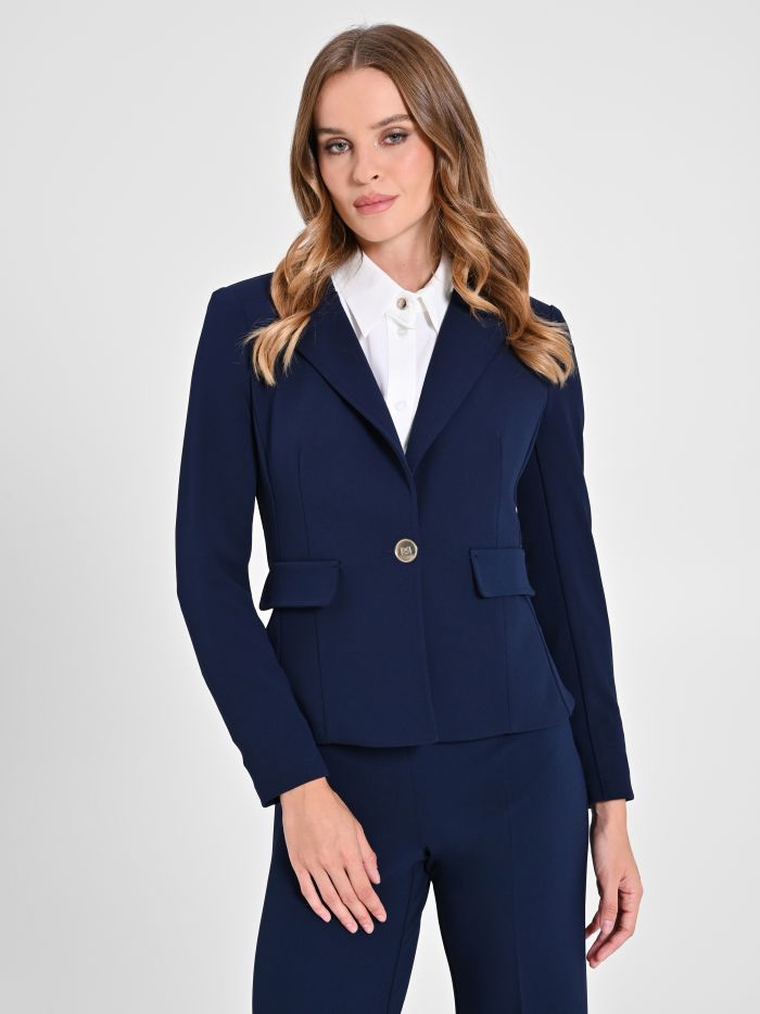 Rinascimento Giacca monobottone in scuba crèpe