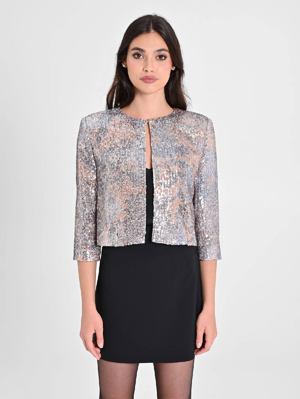 Rinascimento Giacca Paillette Disegno Cachemire