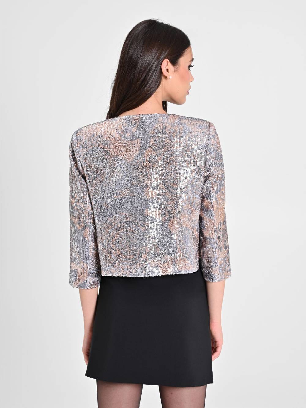 Rinascimento Giacca Paillette Disegno Cachemire