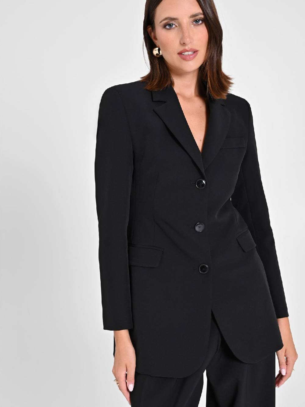 Rinascimento Giacca sfiancata Nera