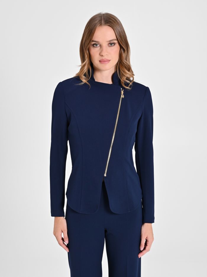 Rinascimento Giacca Zip In Scuba Crèpe