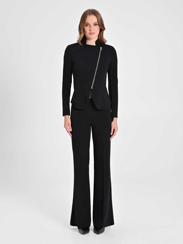 Rinascimento Giacca Zip In Scuba Crèpe Donna