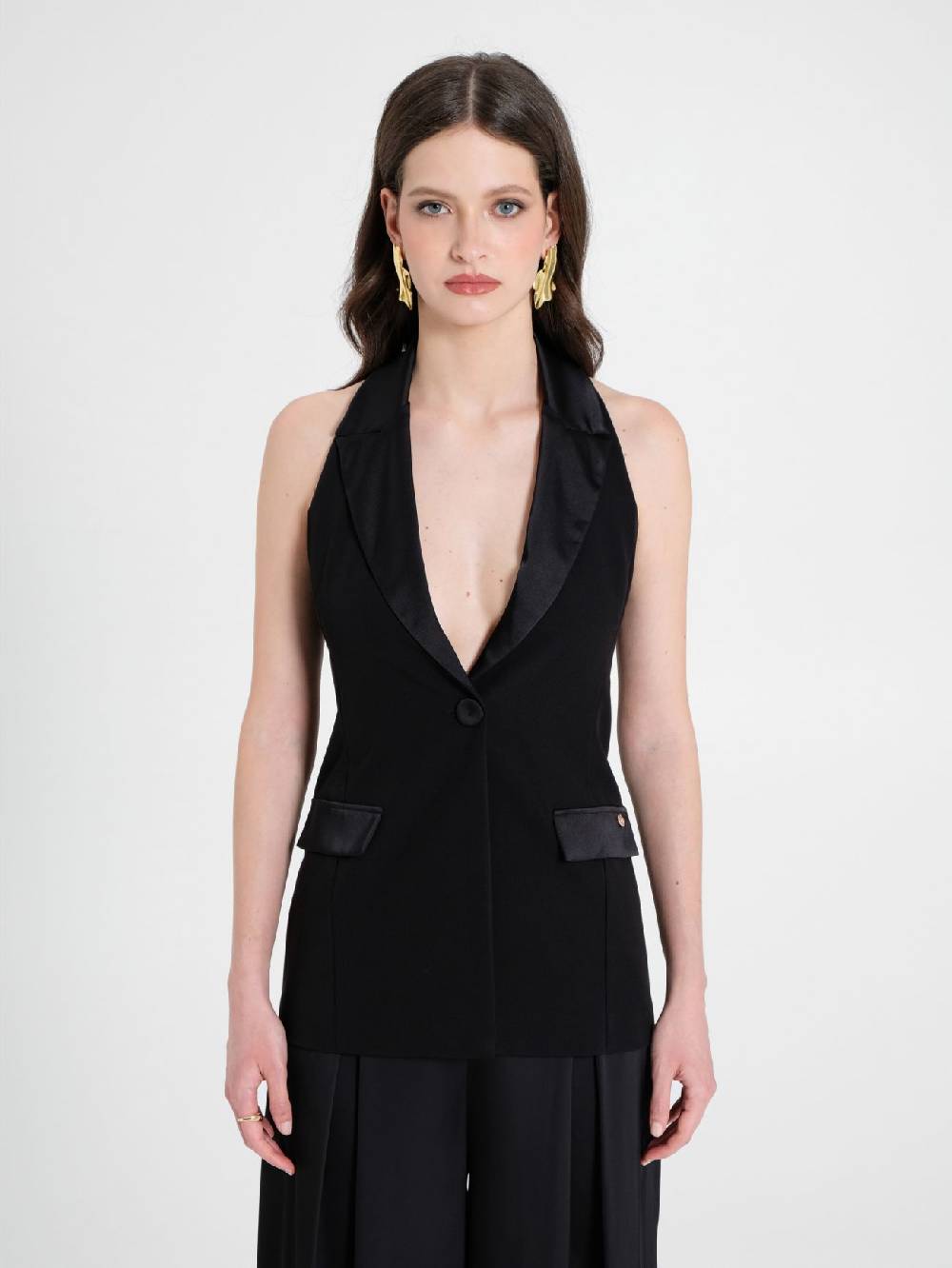 Rinascimento Gilet Con Dettagli In Raso