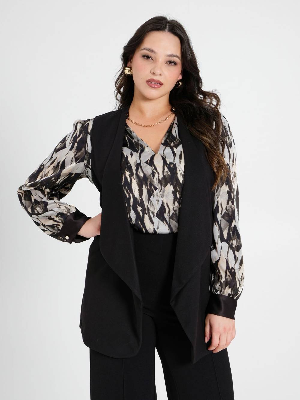 Rinascimento Gilet Curvy Nero