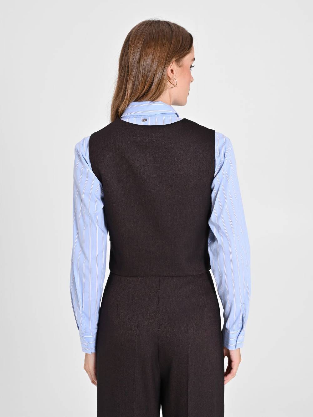 Rinascimento Gilet In Poliviscosa Marrone