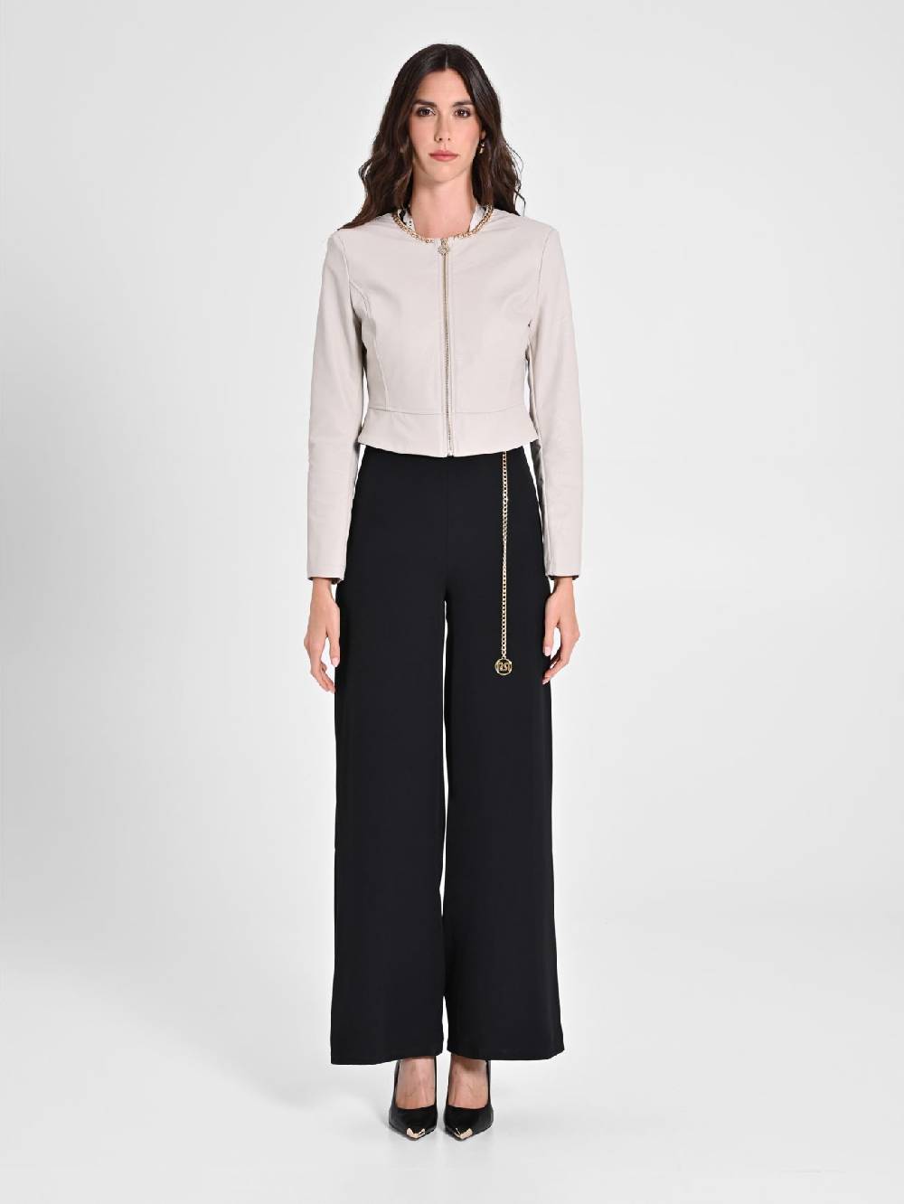 Rinascimento Giubbino In Similpelle Con Catena