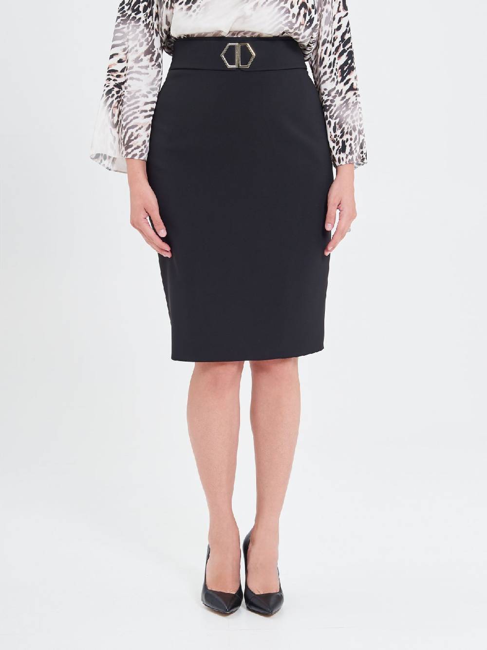 Rinascimento Gonna Curvy Fibbia Geometrica
