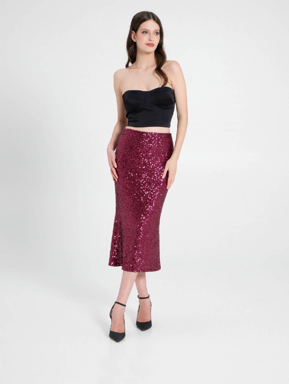 Rinascimento Gonna Longuette in Paillettes