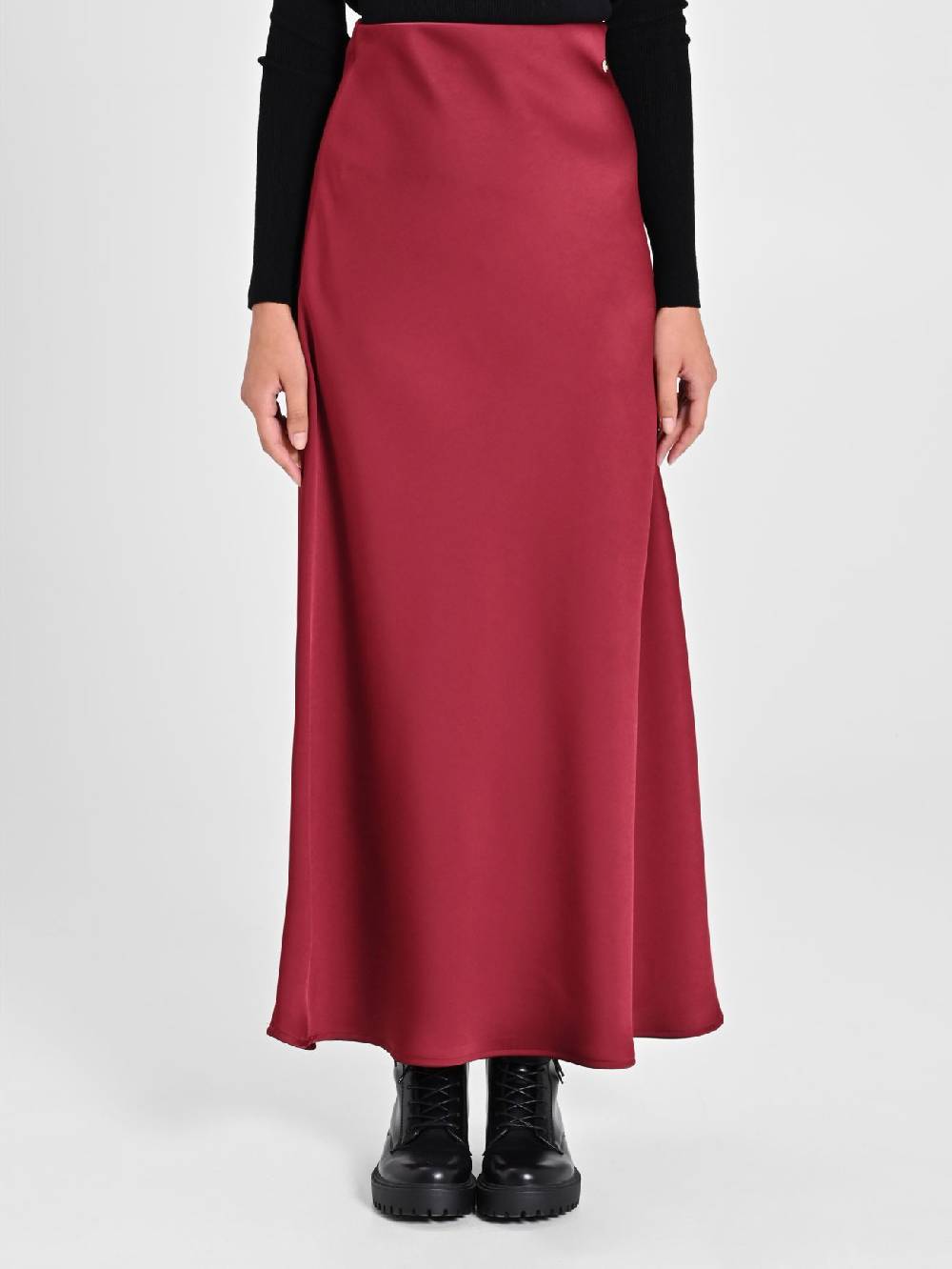 Rinascimento Gonna Midi In Envers Satin