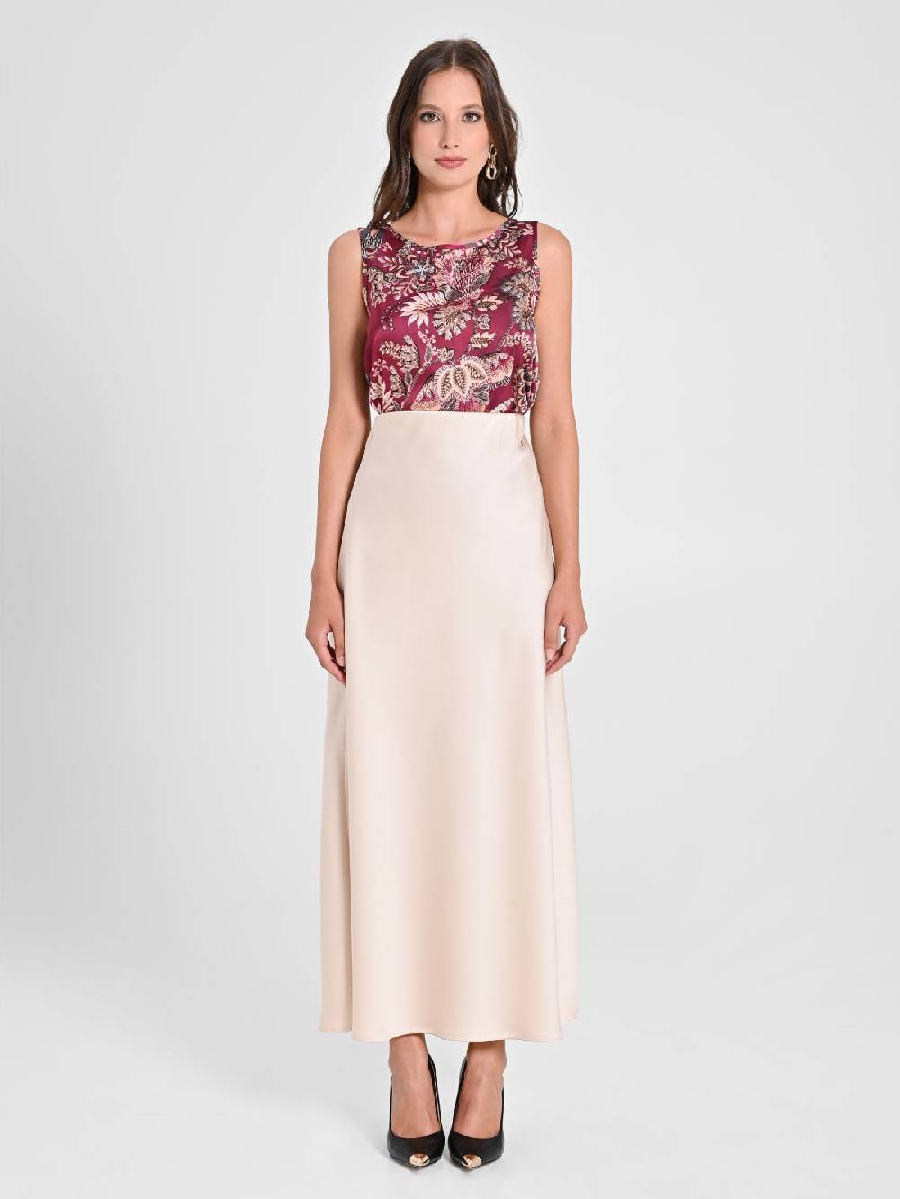 Rinascimento Gonna Midi In Envers Satin