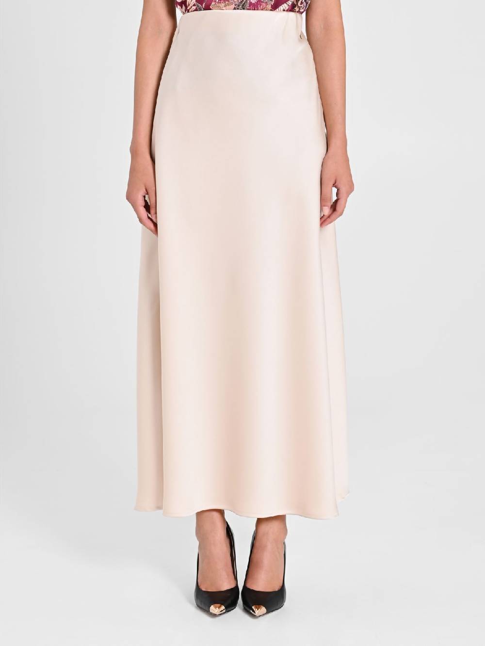 Rinascimento Gonna Midi In Envers Satin