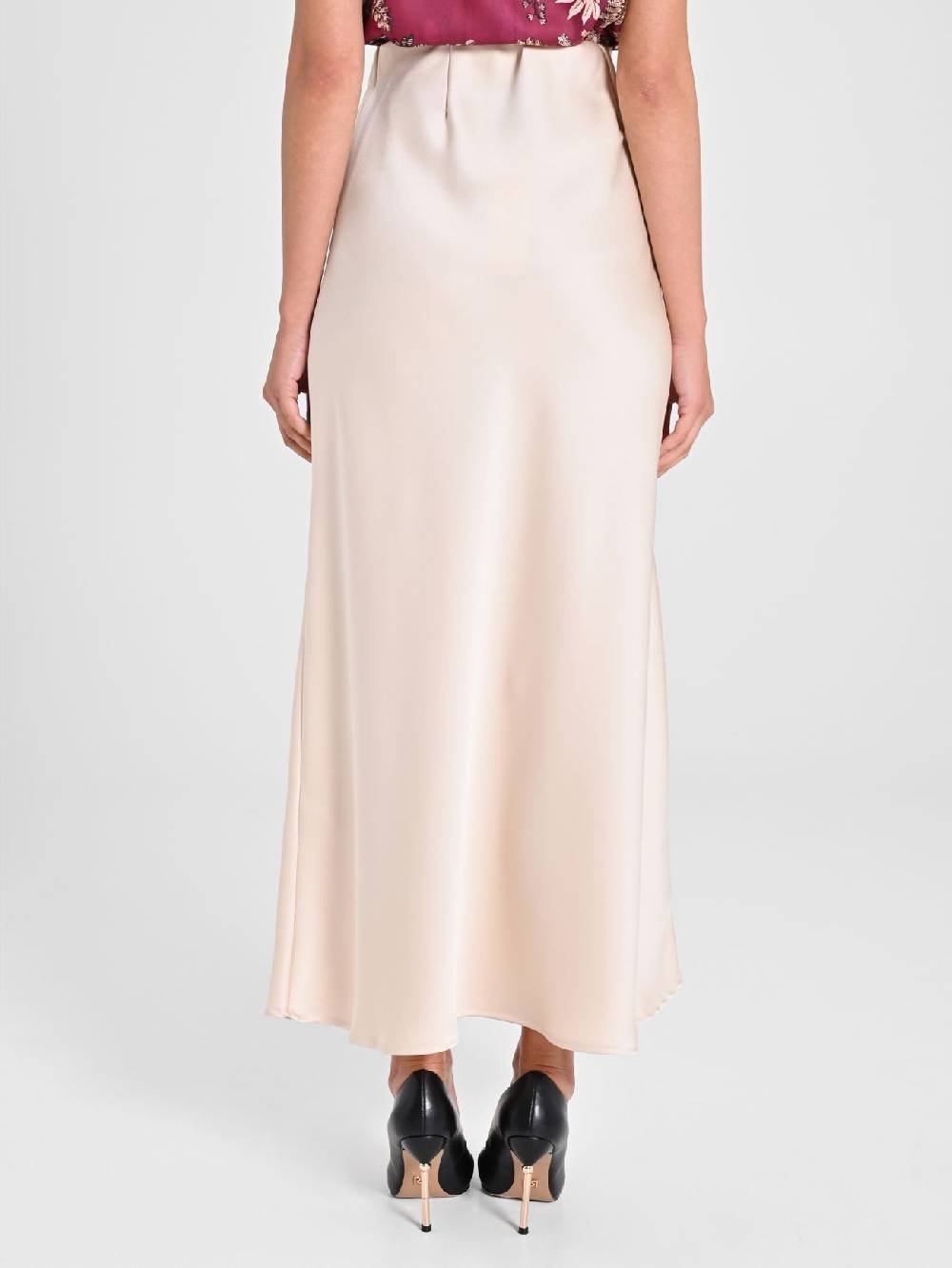 Rinascimento Gonna Midi In Envers Satin