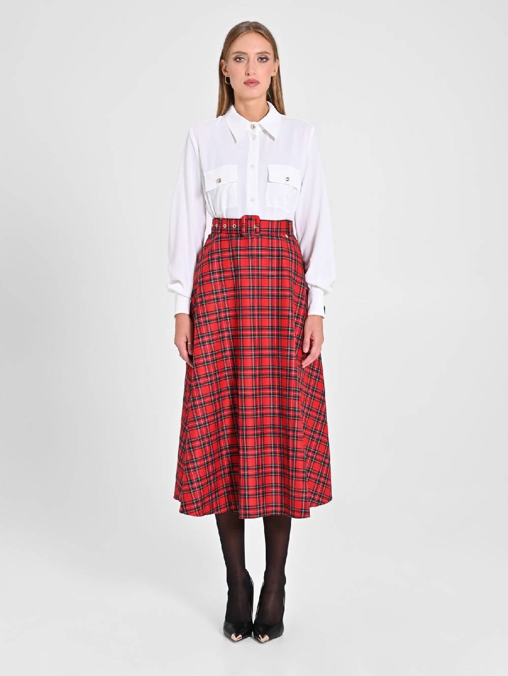 Rinascimento Gonna Midi In Tartan