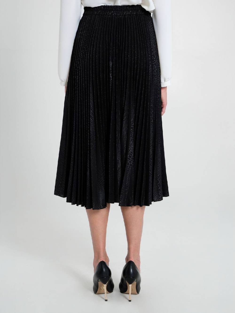 Rinascimento Gonna Midi Plissè Effetto Cocco