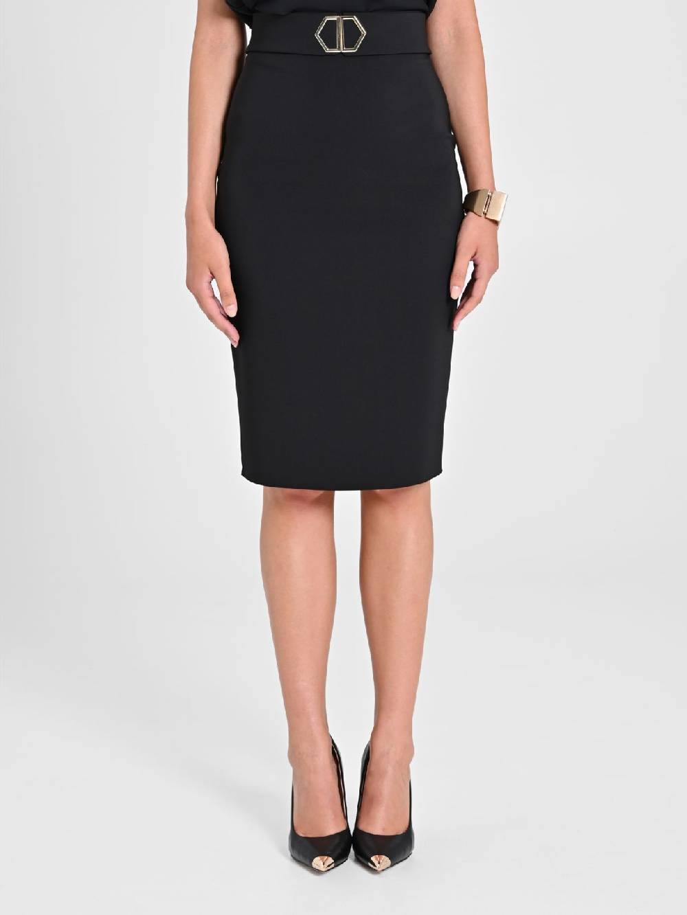 Rinascimento Gonna Nera Con Fibbia