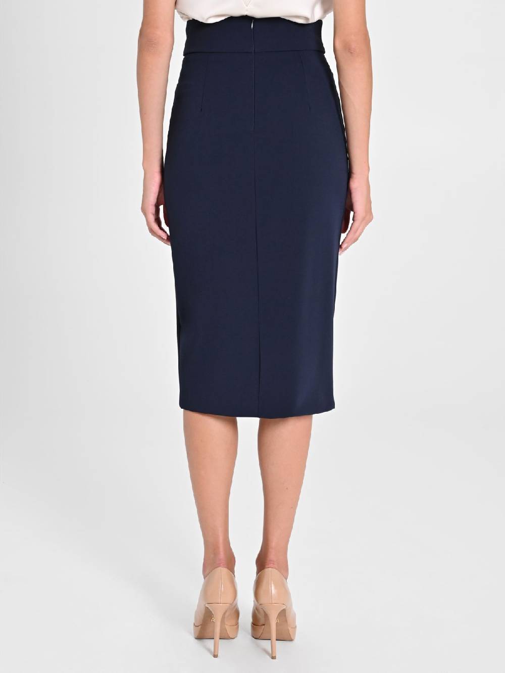 Rinascimento Gonna Tubino Blu Navy