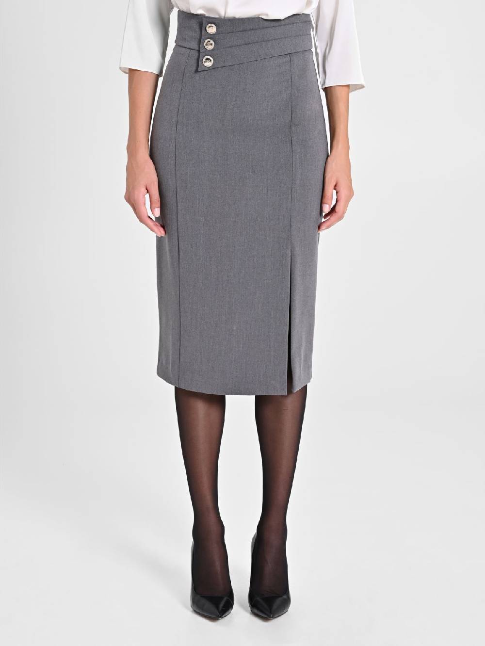 Rinascimento Gonna Tubino Grigio Mélange