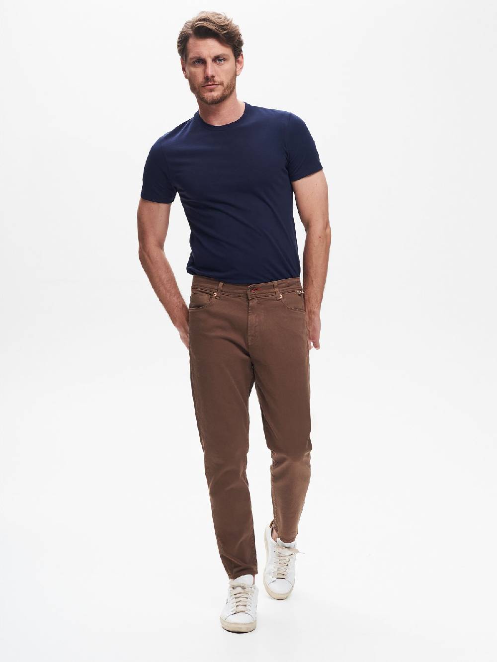 Rinascimento Jeans Baggy-Fit Uomo Bull Fango QB24