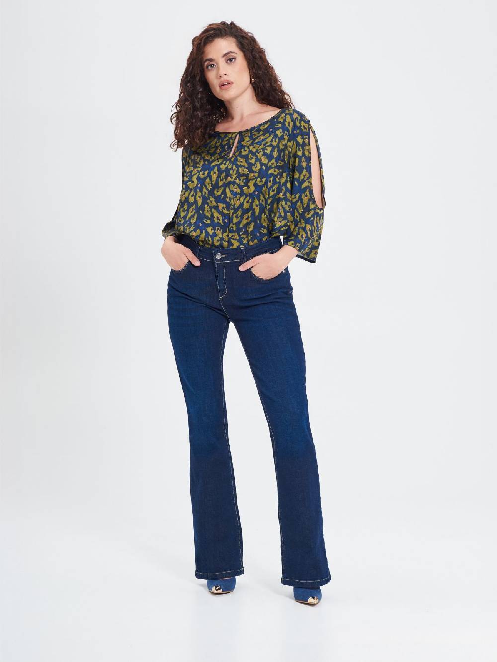 Rinascimento Jeans Curvy a Zampa