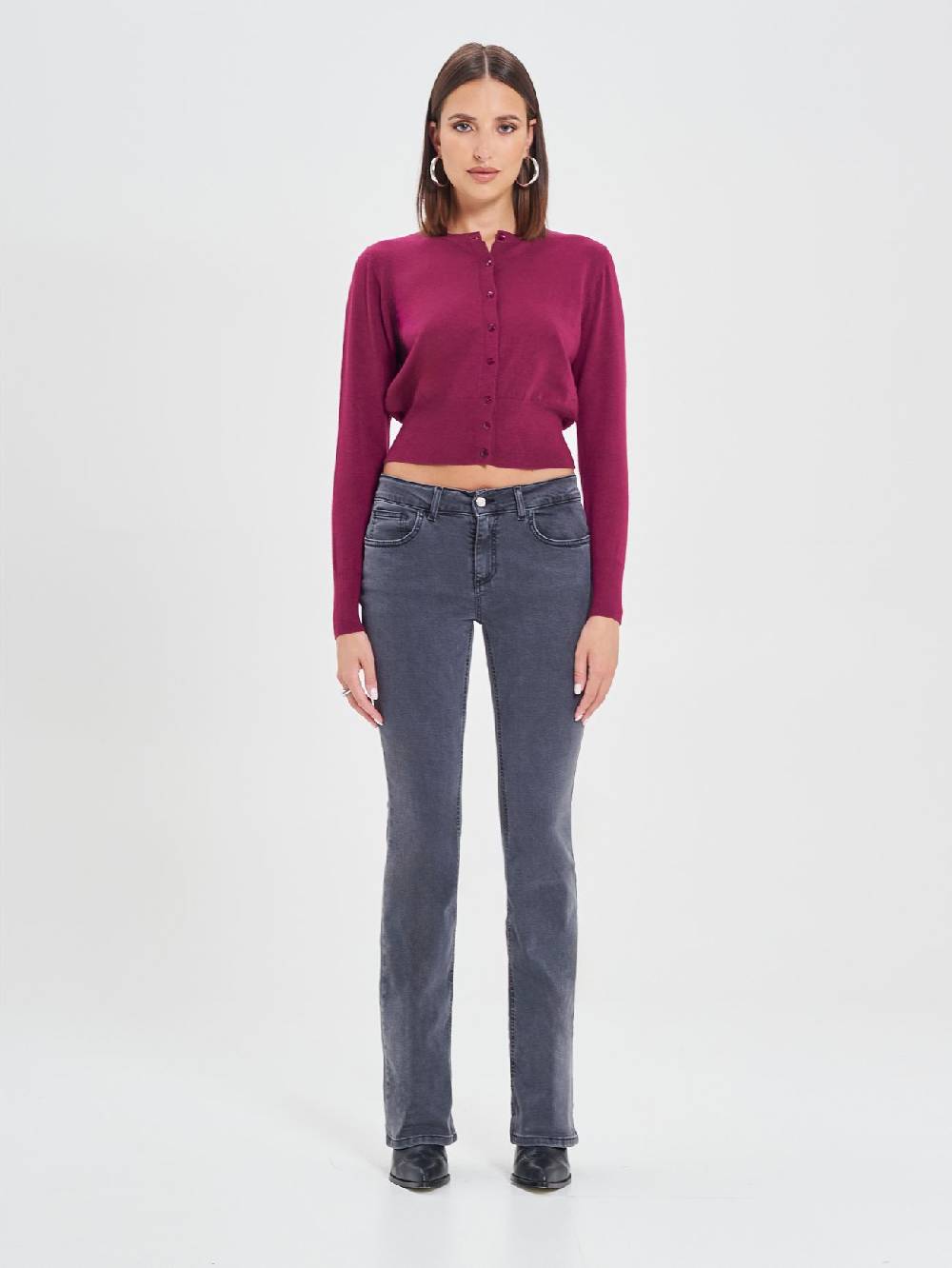 Rinascimento Jeans Grigi Strass