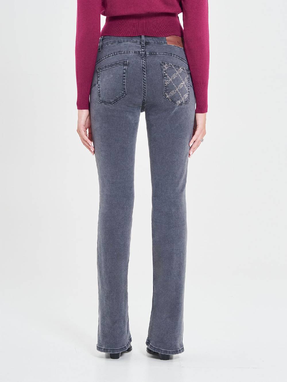 Rinascimento Jeans Grigi Strass