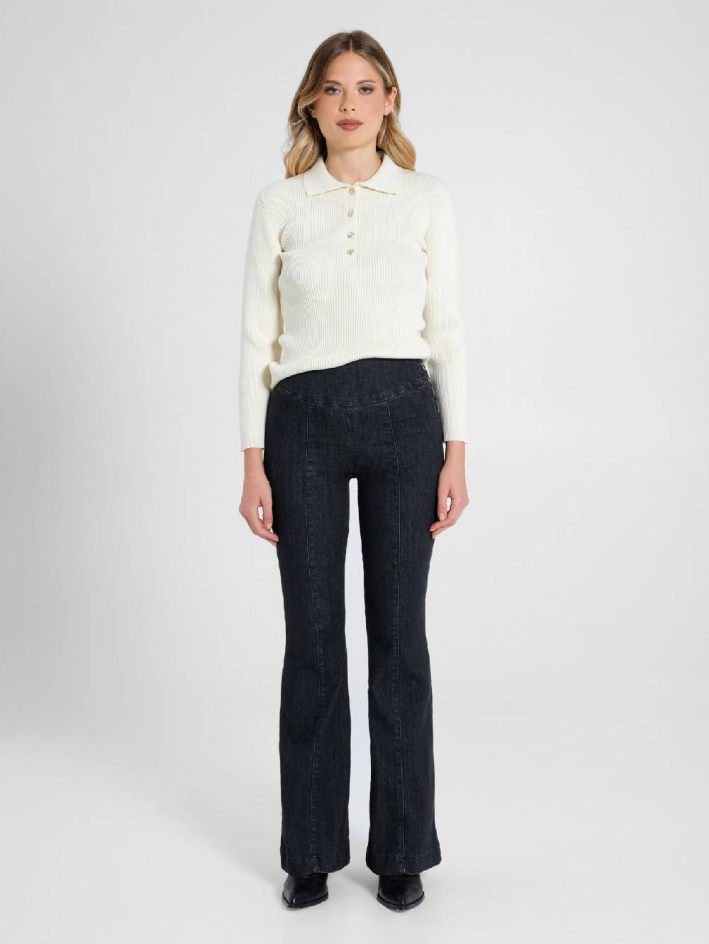 Rinascimento Jeans Neri A Zampa