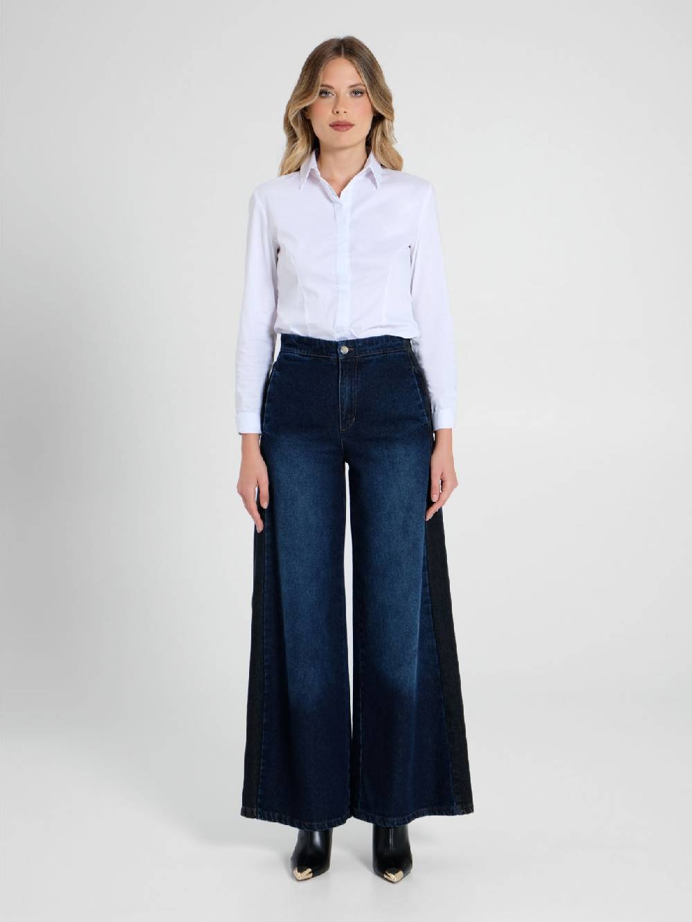 Rinascimento Jeans Palazzo Con Banda