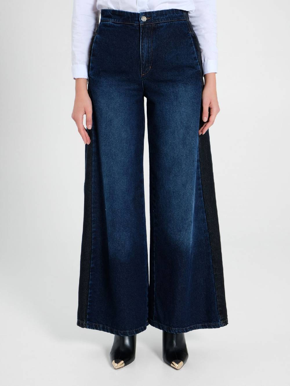 Rinascimento Jeans Palazzo Con Banda