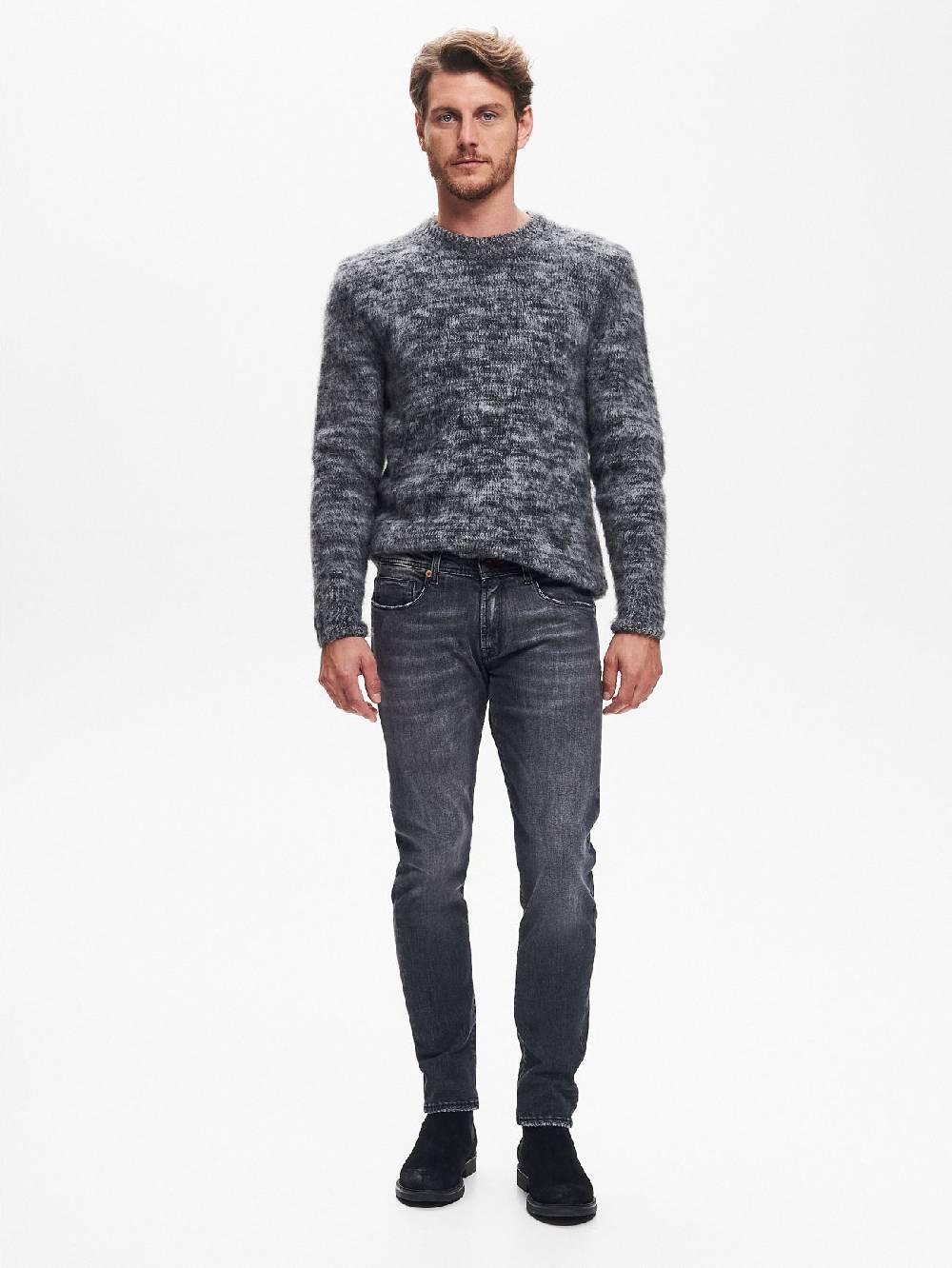 Rinascimento Jeans Regular-Fit Uomo Nero QB24