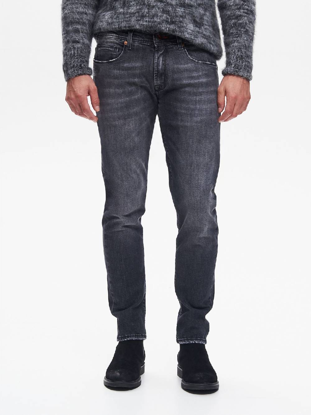 Rinascimento Jeans Regular-Fit Uomo Nero QB24